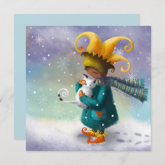 Winterprinses en haar kat (Voorkant / Achterkant)