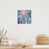 Winterprint, Snowy Trees, Winter Wonderland Poster (Keuken)