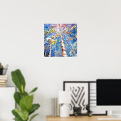 Winterprint, Snowy Trees, Winter Wonderland Poster (Thuiskantoor)