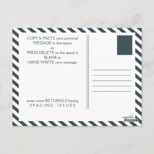 winterraam bruiloft briefkaart (Achterkant)