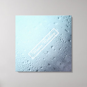 winterraam bruiloft canvas afdruk