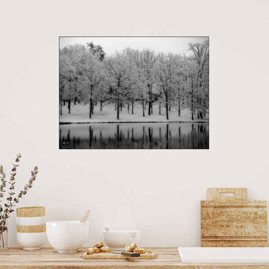 Winterreflecties Poster (Keuken)