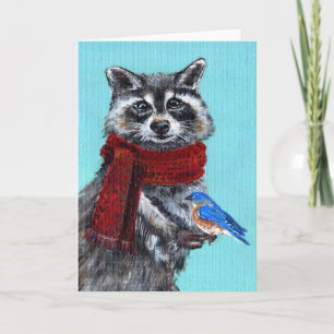 Winterregen met Bluebird Kaart