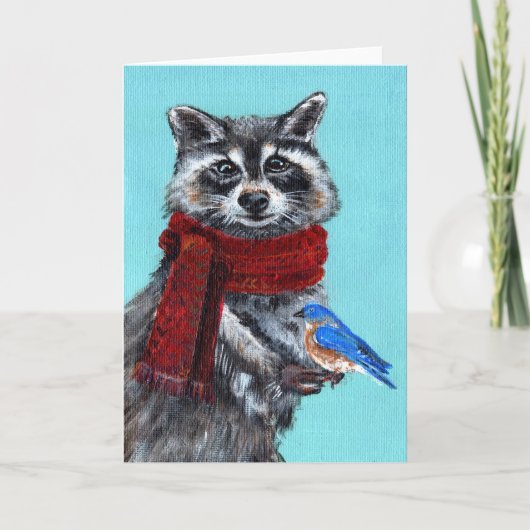 Winterregen met Bluebird Kaart (Voorkant)