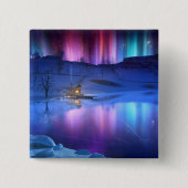 WinterregenboogButton Vierkante Button 5,1 Cm (Voorkant)