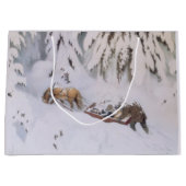 Winterreis door de sneeuw met Kerstmis Groot Cadeauzakje (Voorkant)