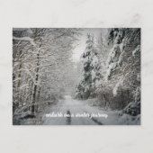 Winterreis door het bos feestdagenkaart (Voorkant)