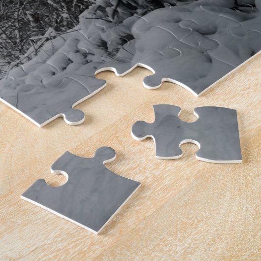 Winterreis door het bos legpuzzel (Zijkant)