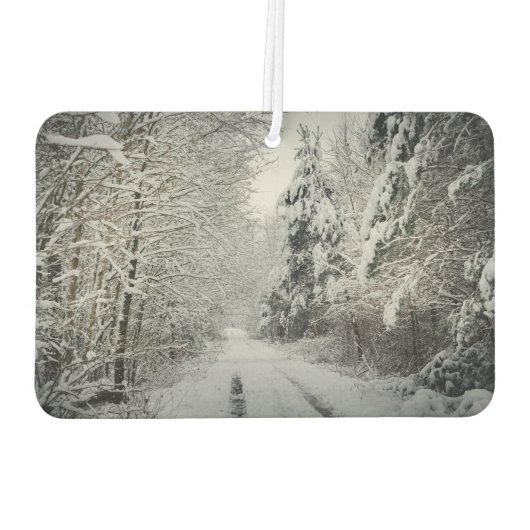 Winterreis door het bos luchtverfrisser (Achterkant)