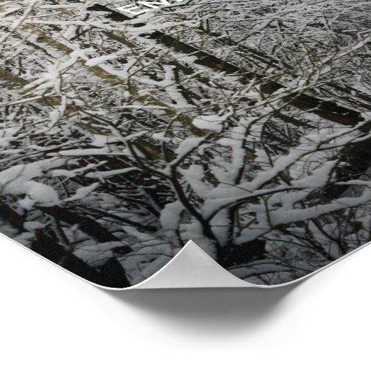 Winterreis door het bos poster (Hoek)