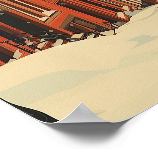 winterreis naar Belfast Poster (Hoek)