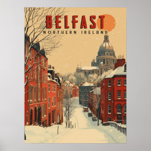  winterreis naar Belfast Poster