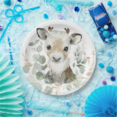 Winterrendieregelpartij Eucalyptus Gold Baby showe Papieren Bordje (Feest)