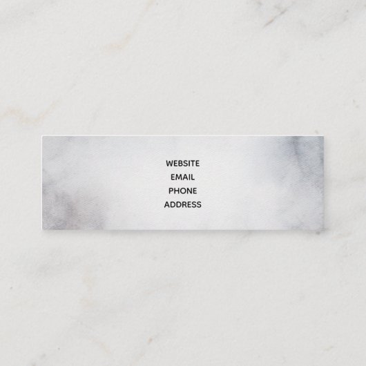 Winterrendierritme - Waterverf grijs Mini Visitekaartje (Achterkant)