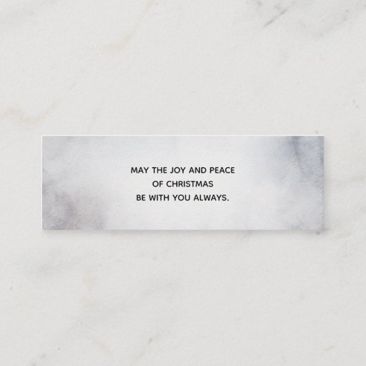 Winterrendierritme - Waterverf grijs Mini Visitekaartje (Achterkant)