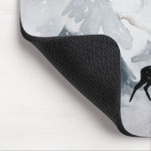 Winterrendierritme - Waterverf grijs Muismat (Hoek)