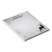 Winterrendierritme - Waterverf grijs Notitieblok (Schuin)