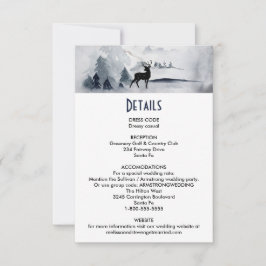 Winterrenne Detailkaart met waterverf voor een rus Kaart