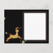 Winterrenrendekuil sparen de datum aankondigingskaart (Achterkant)