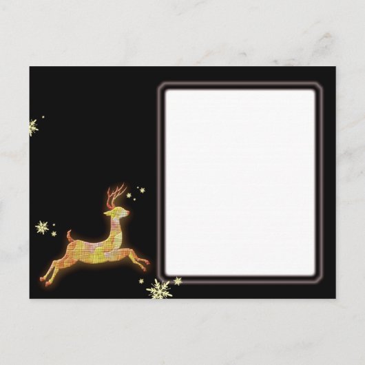 Winterrenrendekuil sparen de datum aankondigingskaart (Achterkant)