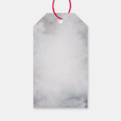 Winterrenrennistrische grijze Waterverf bruiloft Cadeaulabel (Achterkant)