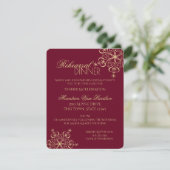 Winterrepetitie Diner Gouden Sneeuwvlok Kaart (Staand voorkant)