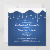 Winterrepetitie diner Snowflake Decoration Blue Kaart (Voorkant)