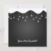 Winterrepetitie: Dinner Snowflake Decorting Black Kaart (Achterkant)