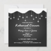 Winterrepetitie: Dinner Snowflake Decorting Black Kaart (Voorkant)