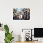 Winterrijen Poster met bomen (Thuiskantoor)