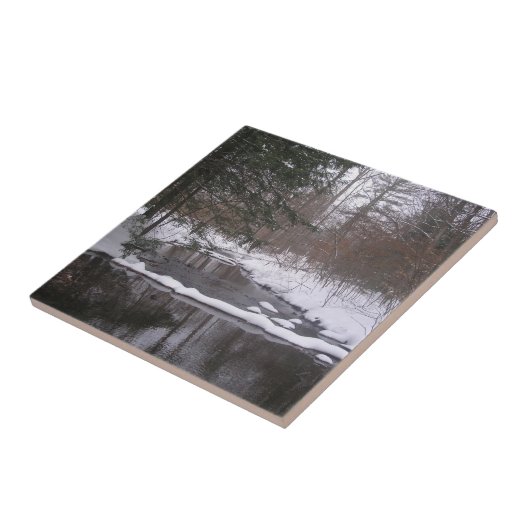 "Winterrivier" Tegeltje (Zijkant)