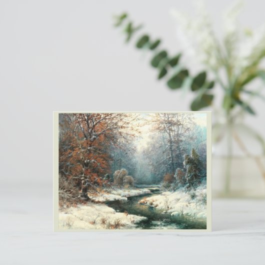 Winterrivierlandschap Briefkaart (Staand voorkant)