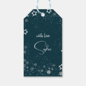 Winterrivierlandschap Cadeaulabel (Achterkant)