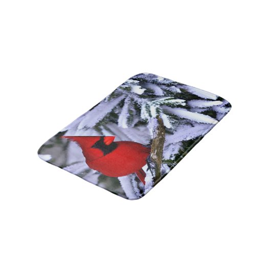 Winterrode kardinaal badmat (Gekanteld)