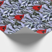 Winterrode kardinaal cadeaupapier (Hoek)