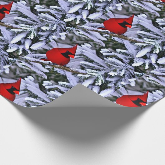 Winterrode kardinaal cadeaupapier (Hoek)