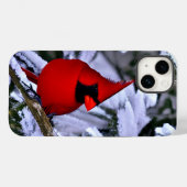 Winterrode kardinaal Case-Mate iPhone case (Achterkant (horizontaal))