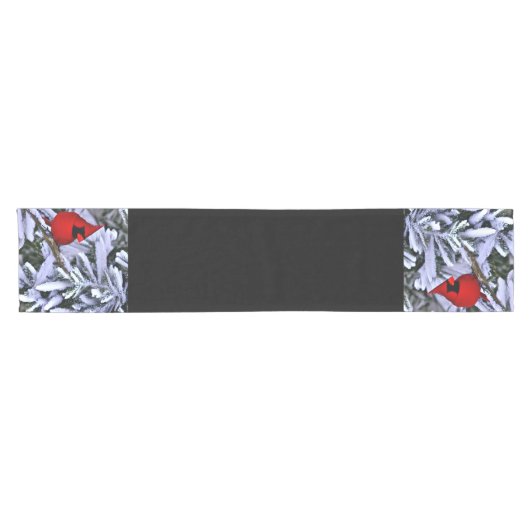 Winterrode kardinaal korte tafelloper (Horizontaal)