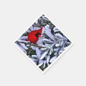 Winterrode kardinaal servet (Hoek)