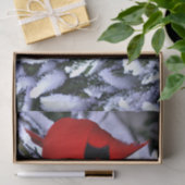 Winterrode kardinaal tissuepapier (Geschenk)