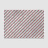 Winterrood en groene streep tissuepapier (Voorkant)