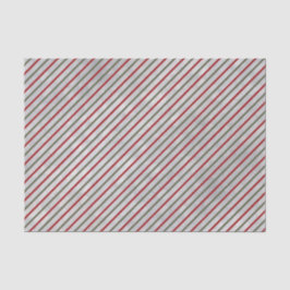 Winterrood en groene streep tissuepapier