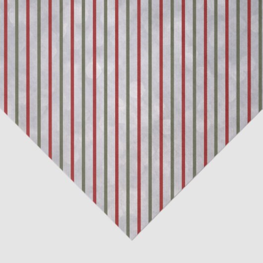 Winterrood en groene streep tissuepapier (Detail)