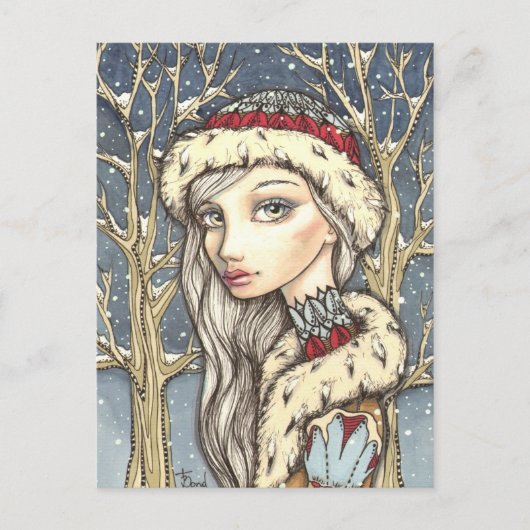 WinterRoos Briefkaart (Voorkant)