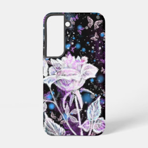 Winterroos en vlinders Samsung Galaxy Hoesje
