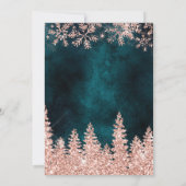 Winterroos gouden sneeuw baby shower kaart (Achterkant)