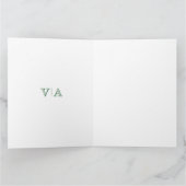 Winterroos Pinery-monogram Bedankkaart (Binnen)