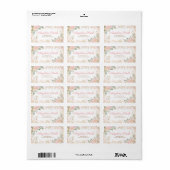 Winterroze Baby shower Snowflake Etiket (Full Sheet)