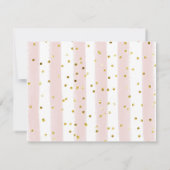 Winterroze Baby shower Snowflakes Bedankkaart (Achterkant)