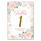 Winterroze Baby shower Snowflakes Kaart (Voorkant)